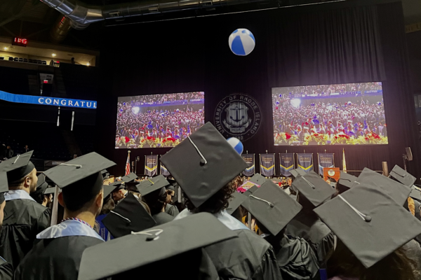 URI celebrates more than 550 undergraduate and graduate students at the Ryan Center during 2024 Fall Commencement on Dec. 14.