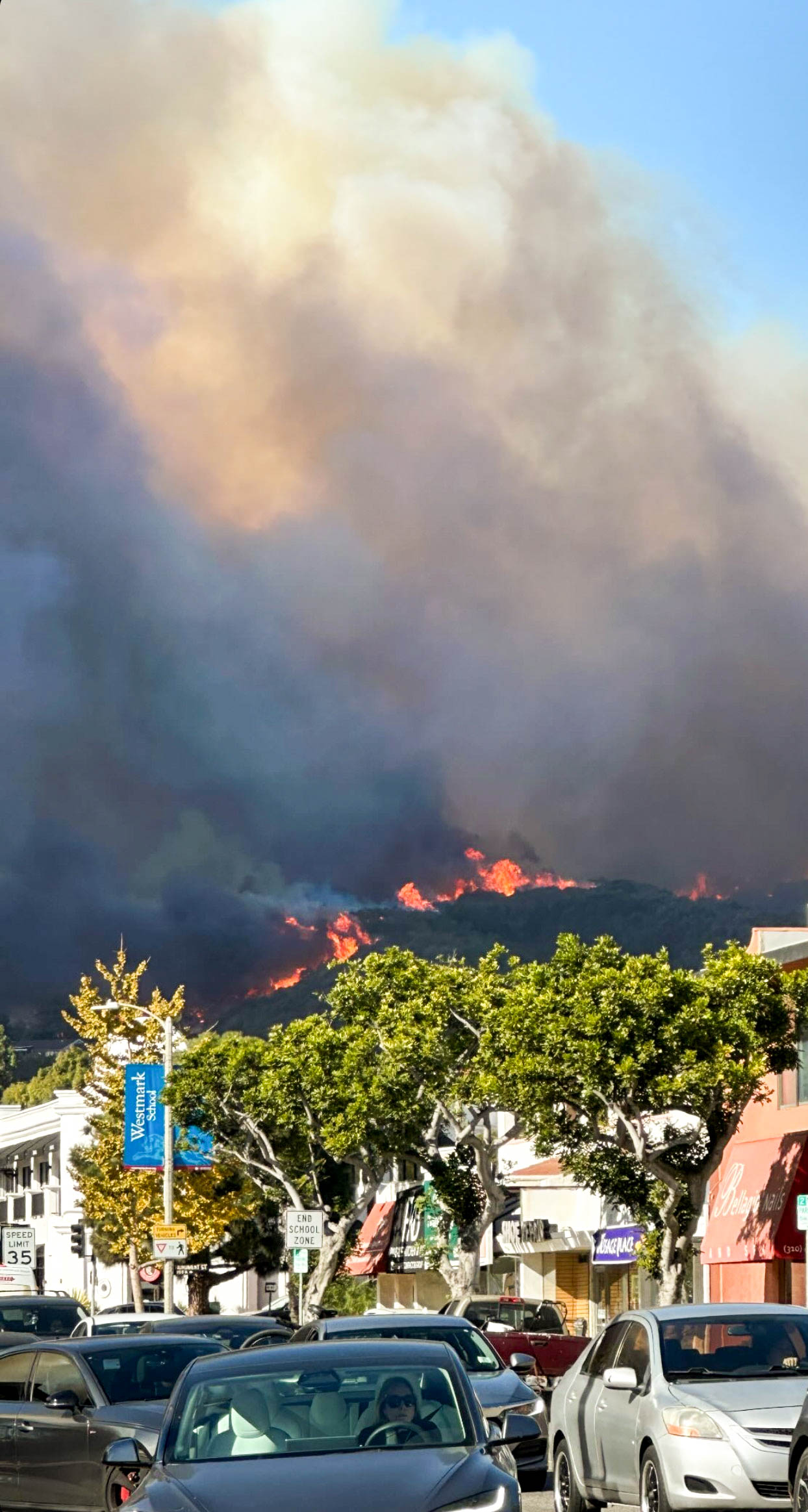 The Palisades wildfire rips through Los Angeles County. PHOTO CREDIT: Maren Carrere The LA fires have burned over 37,700 acres since Jan. 7. PHOTO CREDIT: Maren Carrere