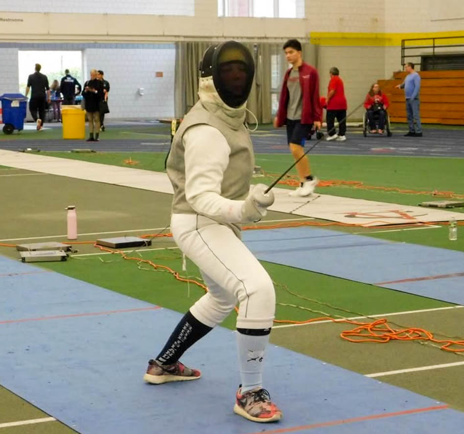 A URI club fencer from Fall 2024. PHOTO CREDIT: URIFencing on Instagram