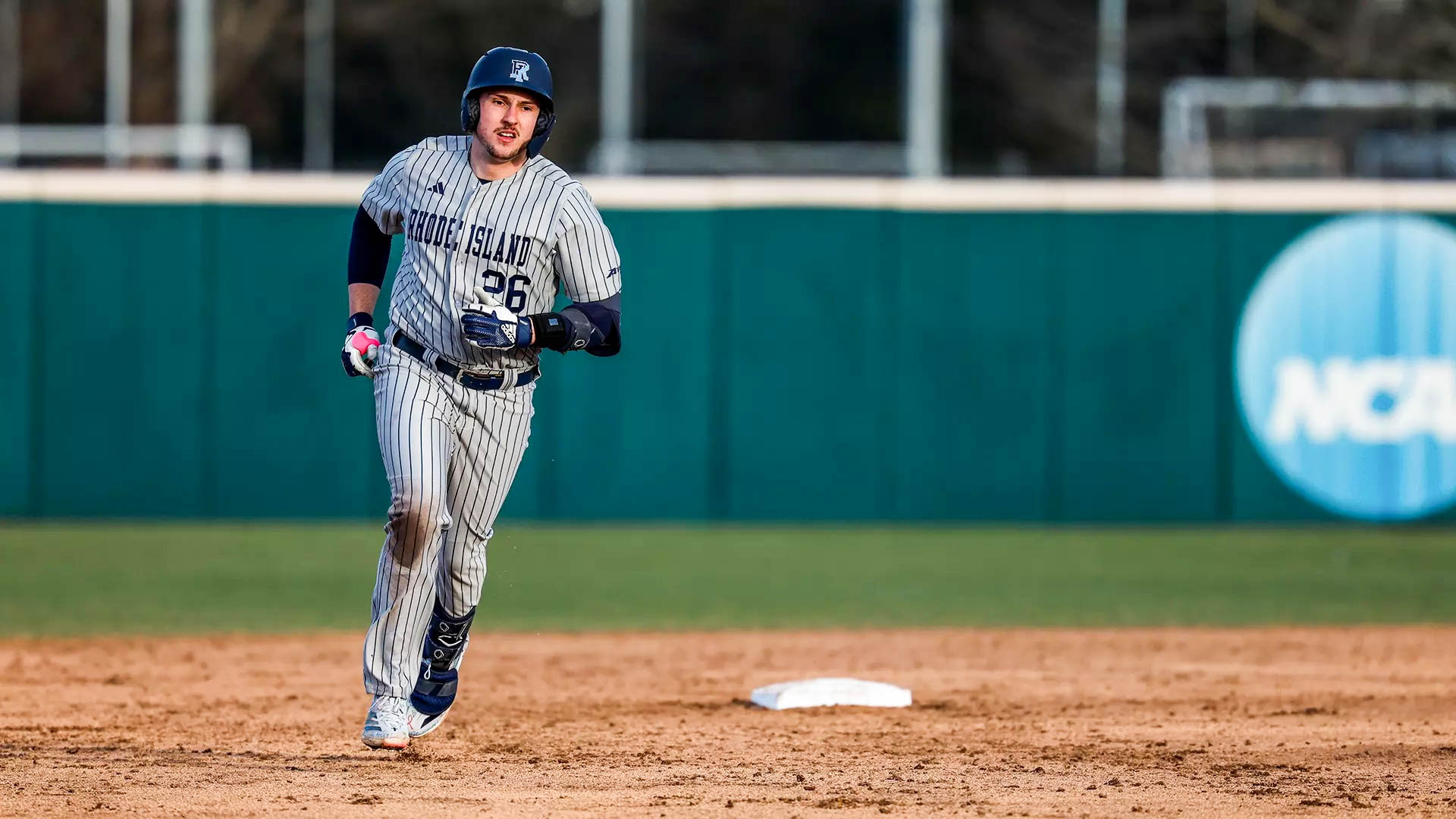 Sixth-year infielder DJ Perron had 11 RBIs and two home runs during URI’s series against William & Mary. PHOTO CREDIT: Charlie Adams | Sports Staff Reporter