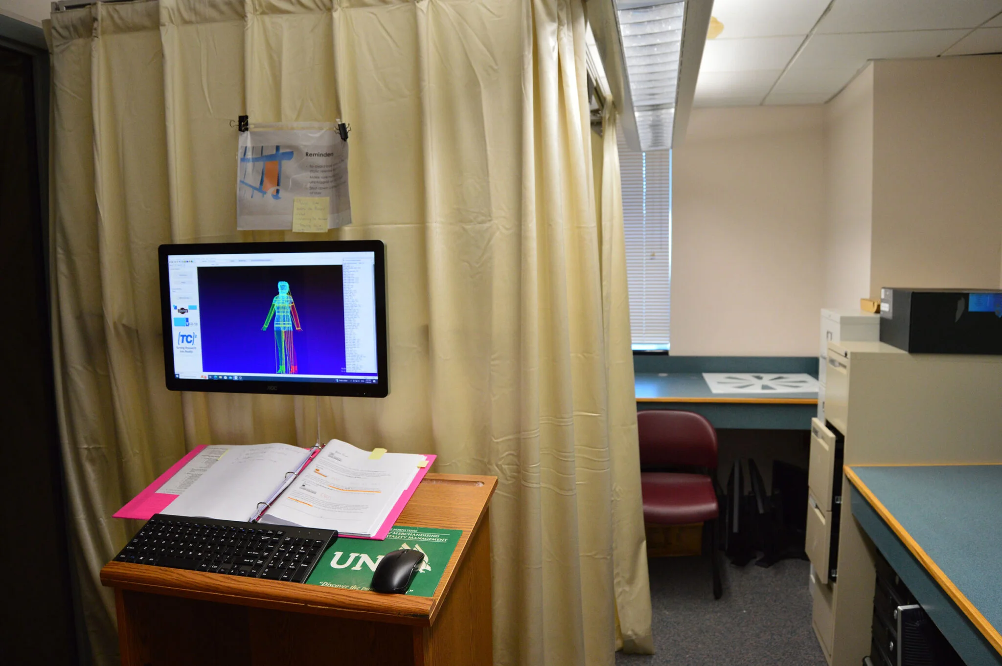 Inside the office of where virtual reality and 3D body scans take place. PHOTO CREDIT: Rhody Today