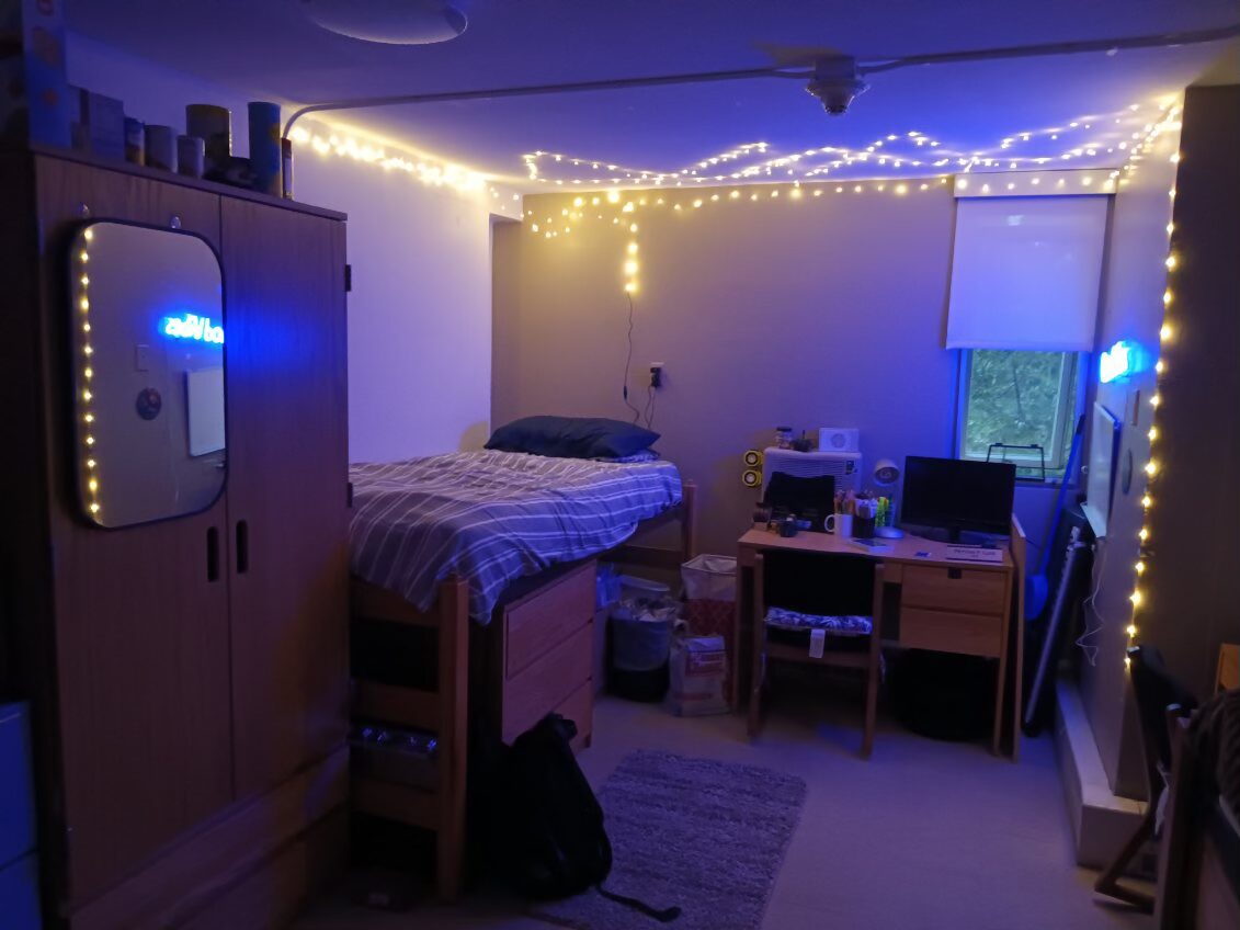 Peyton Luiz’s room in Coddington Hall, one of five dorms within the Roger Williams Complex. PHOTO CREDIT: Peyton Luiz | Contributing photographer