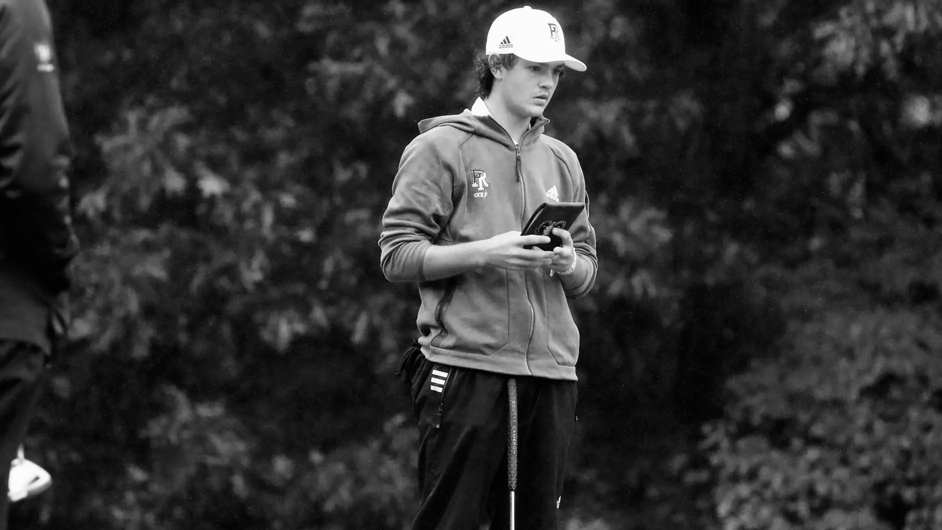 Third-year Aidan O'Donovan shaves off four strokes in his opening round to shoot even par in Round Two of The World Golf Village Collegiate. PHOTO CREDIT: Shane Donaldson / GoRhody.com