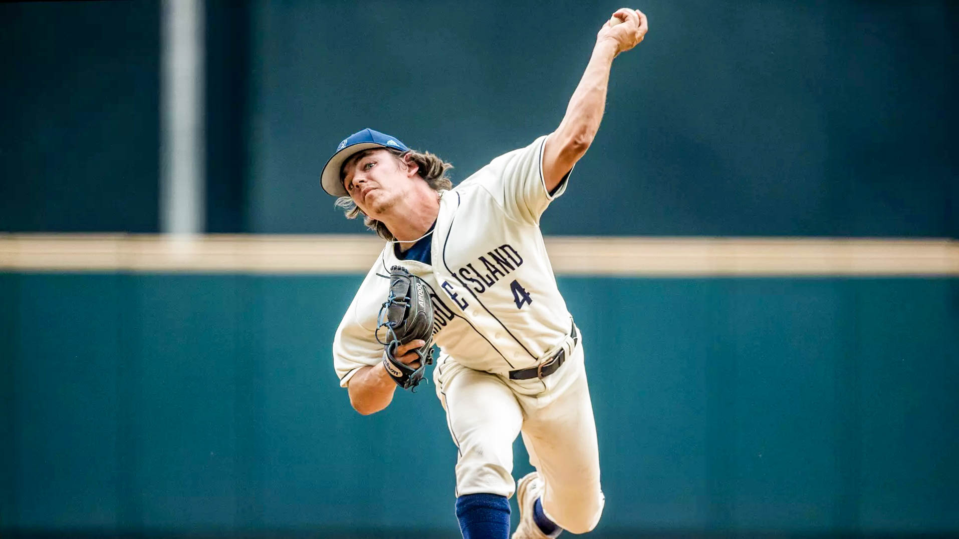 Fifth-year pitcher Trystan Levesque wins Atlantic 10 Conference Co-Pitcher of the Week after he pitched 10 scoreless innings against Oregon on Feb. 22. PHOTO CREDIT: Stephen Blue / GoRhody.com