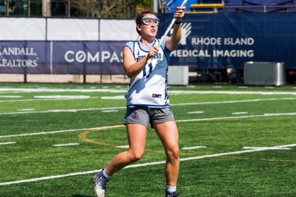 Fourth-year midfielder Emma Hughes is the longest tenured player on the women’s lacrosse team, being the only player on the roster for the 2022-23 season. PHOTO CREDIT: Nora Kelley | Photo Editor