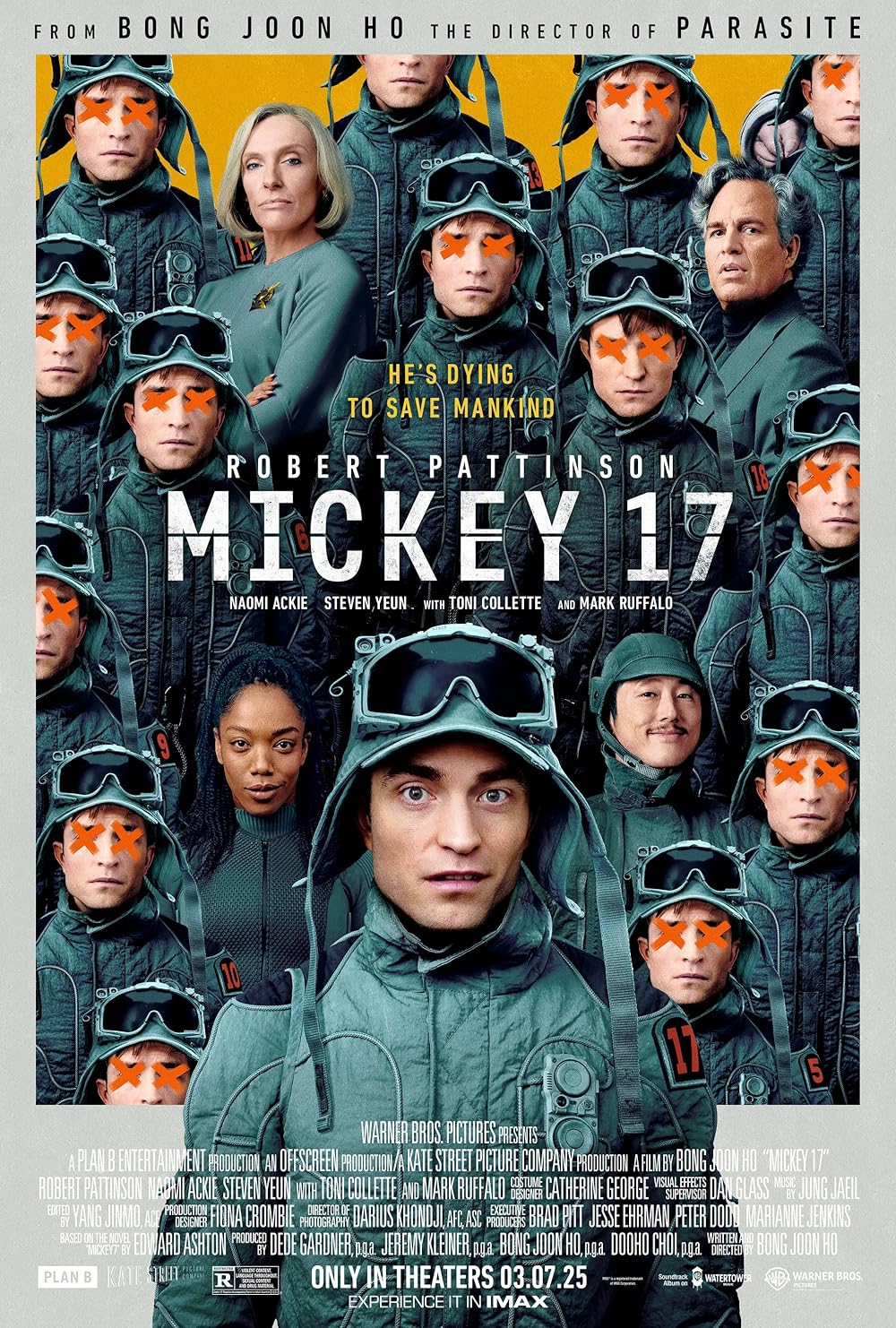 The official movie poster for “Mickey 17,” a 2025 science fiction comedy film. PHOTO CREDIT: IMDb.com