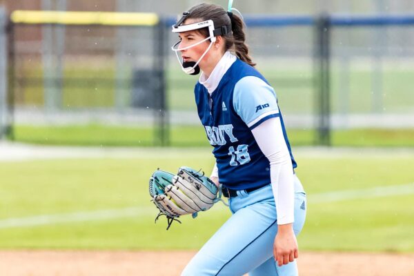 Second-year pitcher Avery Vale-Cruz throws eight strikeouts in six innings in URI’s win over George Mason on Friday. PHOTO CREDIT: GoRhody.com