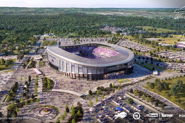 A rendering of the Buffalo Bills’ New Highmark Stadium. PHOTO CREDIT: BuffaloBills.com