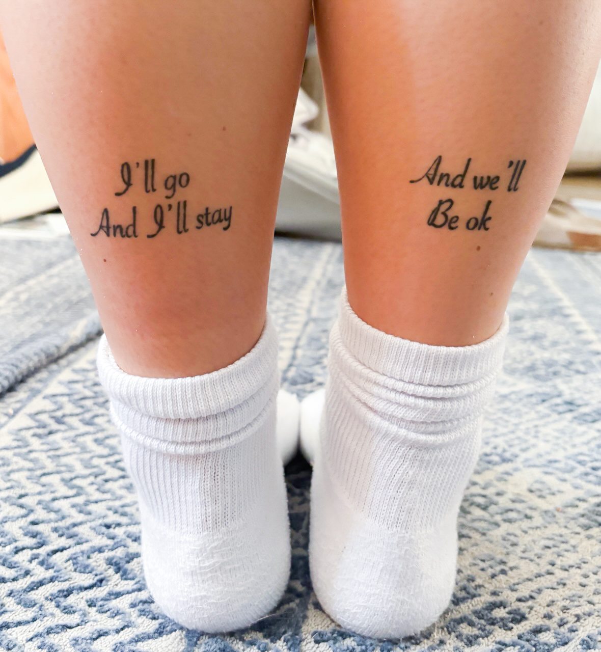 Maya Kelly’s tattoo for one of her favorite books, “Normal People” by Sally Rooney. PHOTO CREDIT: Anaya Farmer | Contributing Photographer